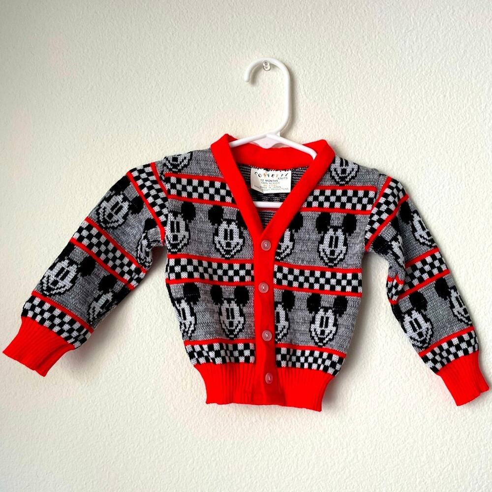 Mickey Mouse cardigan 12mo - 90s Disney EUC VINTAGE
